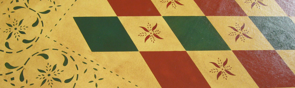 May House Floorcloth with Harlequin