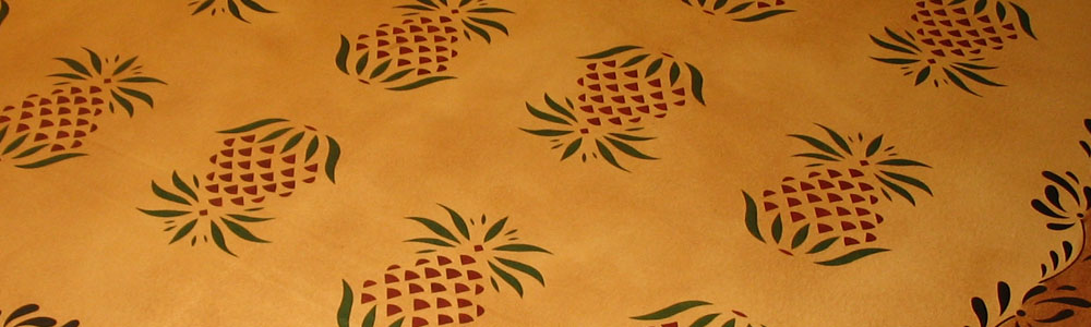 Primitive Pineapple Floorcloth