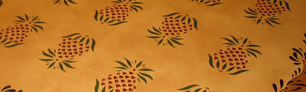 Early American Pineapple Floorcloth