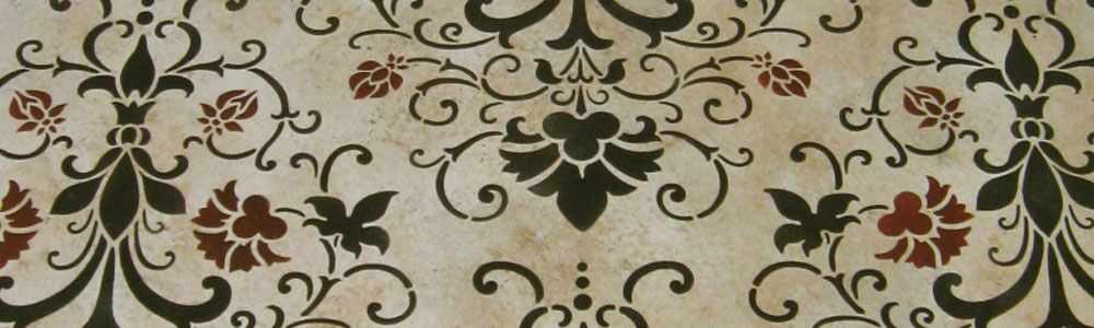 Vintage Damask Floorcloth