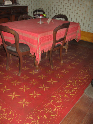 Floorcloth at the Whaley House Museum