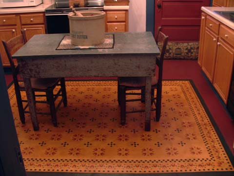 Amish Tulip Floorcloth 