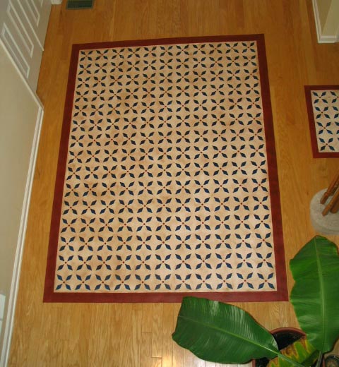 Colonial Blue Floorcloth 