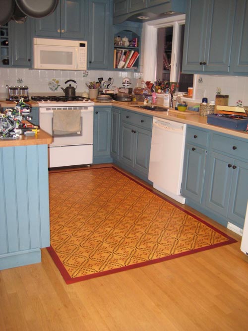 Colonial Flower Floorcloth