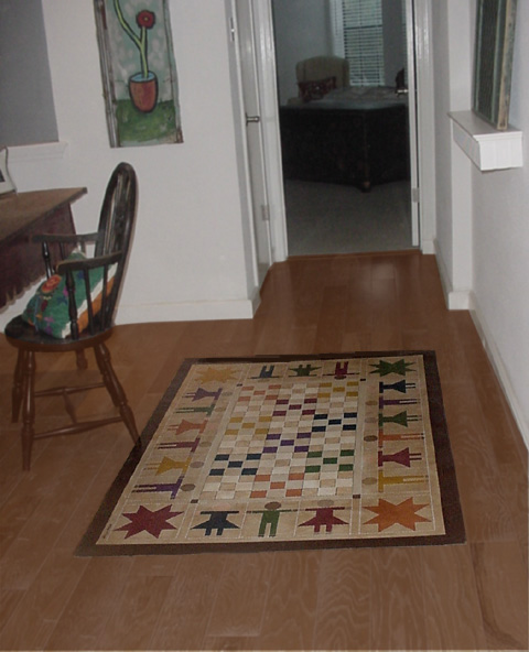 Hopscotch Nine Block Quilt Floorcloth 
