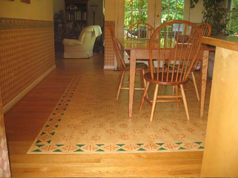 Garrison House Floral Floorcloth