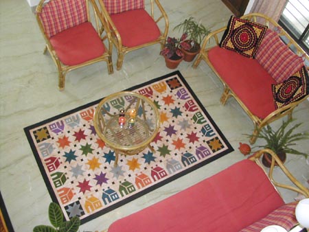 House n Star Floorcloth