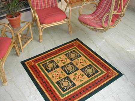 Early American Quilt Floorcloth