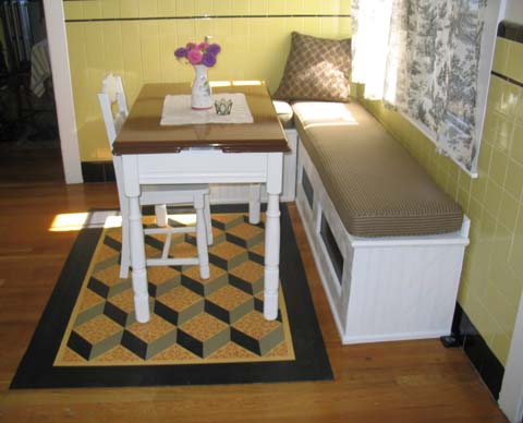 Tumbling Block Floorcloth