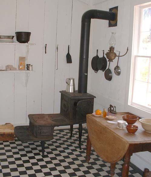 Floorcloth for Kitchen at Whaley House, San Diego, Ca