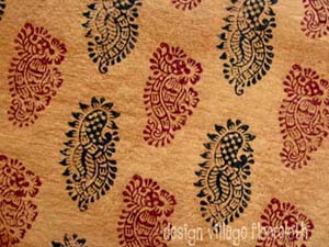 Paisley Block Printed Floorcloth