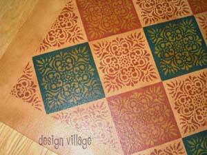 Victorian Tiles Floor Cloth