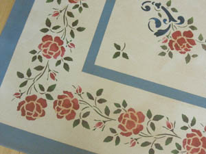 Victorian Roses Floorcloth