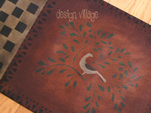 Close up view of Bird in bush - Gameboard / Floorcloth / Table Runner