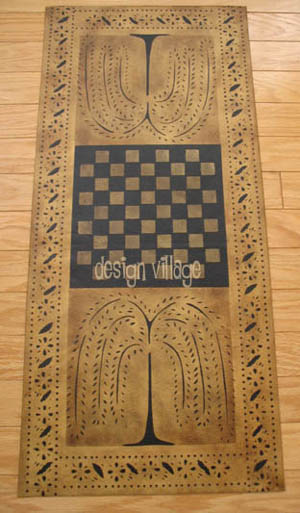 Hand Painted Canvas Primitive Willow Gameboard