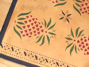Early American Pineapple Floor cloth #4