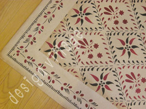 Wayside Inn Floorcloth 4 in Barnyard Red