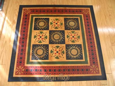 Early American Quilt Floorcloth