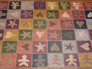 Primitive Penny Rug