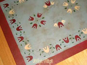 Amish Tulip Floorcloth