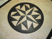 Compass Rose Floorcloth 5x7