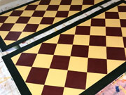 diamond pattern floorcloths