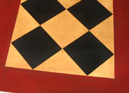diamond pattern floorcloth