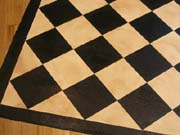 Diamond pattern floorcloth