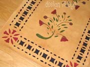 Early American Flowers Floorcloth