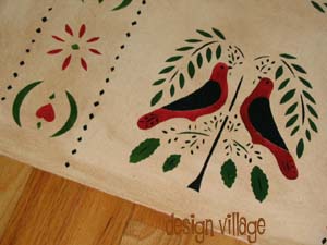 Rustic Amish Tulip Design Floorcloth #2