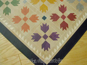 Bear's Paw Quilt Runner Floorcloth