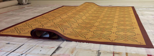 Unrolling floorcloth step 6