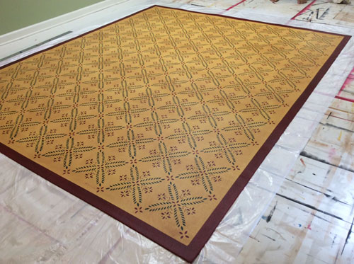 Unrolling floorcloth step 6