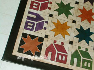 House n Star Quilt Floorcloth